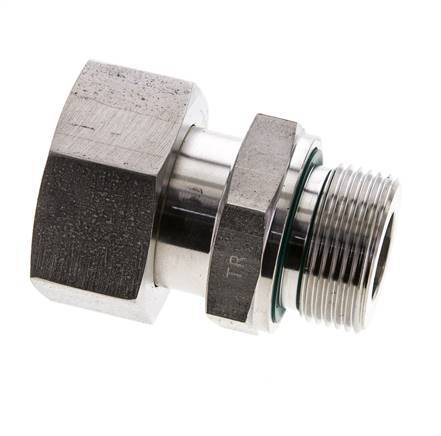 25S & M33x2 Edelstahl-Drehgelenk mit Außengewinde 400 bar FKM O-Ring-Dichtkonus Einstellbar ISO 8434-1