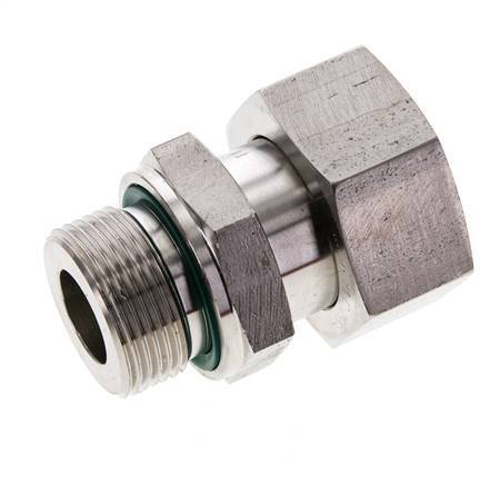 25S & M33x2 Edelstahl-Drehgelenk mit Außengewinde 400 bar FKM O-Ring-Dichtkonus Einstellbar ISO 8434-1
