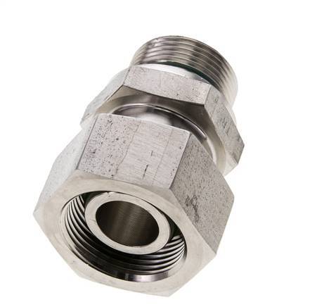 25S & M33x2 Edelstahl-Drehgelenk mit Außengewinde 400 bar FKM O-Ring-Dichtkonus Einstellbar ISO 8434-1