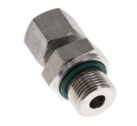 10L & G3/8'' Edelstahl-Drehgelenk gerade mit Außengewinde 315 bar FKM Einstellbar ISO 8434-1