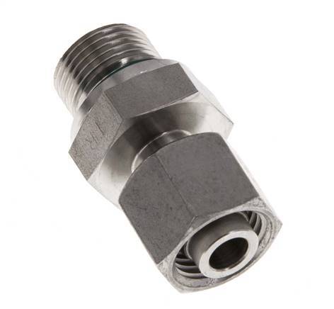 10L & G3/8'' Edelstahl-Drehgelenk gerade mit Außengewinde 315 bar FKM Einstellbar ISO 8434-1