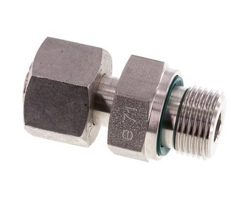12L & G3/8'' Edelstahl-Drehgelenk gerade mit Außengewinde 315 bar FKM Einstellbar ISO 8434-1