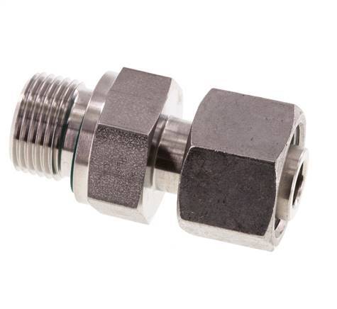 12L & G3/8'' Edelstahl-Drehgelenk gerade mit Außengewinde 315 bar FKM Einstellbar ISO 8434-1