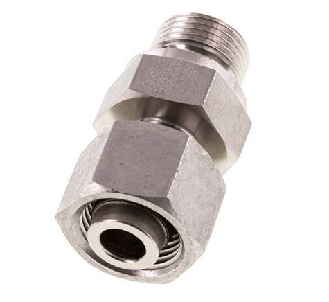 12L & G3/8'' Edelstahl-Drehgelenk gerade mit Außengewinde 315 bar FKM Einstellbar ISO 8434-1