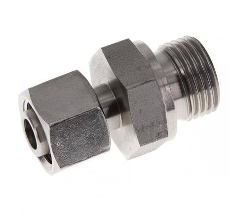 12L & G1/2'' Edelstahl-Drehgelenk gerade mit Außengewinde 315 bar FKM Einstellbar ISO 8434-1