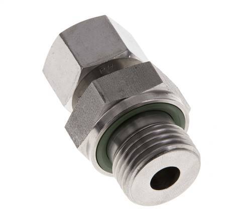 12L & G1/2'' Edelstahl-Drehgelenk gerade mit Außengewinde 315 bar FKM Einstellbar ISO 8434-1