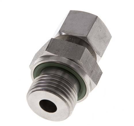 12L & G1/2'' Edelstahl-Drehgelenk gerade mit Außengewinde 315 bar FKM Einstellbar ISO 8434-1