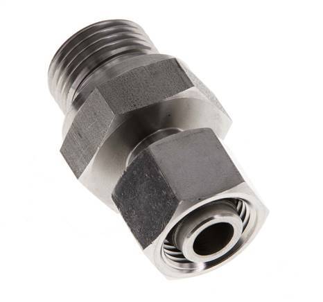 12L & G1/2'' Edelstahl-Drehgelenk gerade mit Außengewinde 315 bar FKM Einstellbar ISO 8434-1