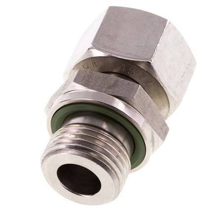 15L & G1/2'' Edelstahl-Drehgelenk gerade mit Außengewinde 315 bar FKM Einstellbar ISO 8434-1