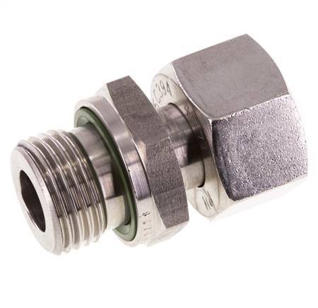 15L & G1/2'' Edelstahl-Drehgelenk gerade mit Außengewinde 315 bar FKM Einstellbar ISO 8434-1