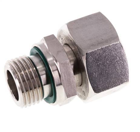 18L & G1/2'' Edelstahl, gerade drehbar mit Außengewinde 315 bar FKM Einstellbar ISO 8434-1