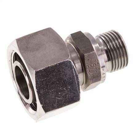 18L & G3/8'' Edelstahl, gerade drehbar mit Außengewinde 315 bar FKM Einstellbar ISO 8434-1