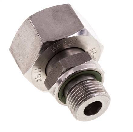 18L & G3/8'' Edelstahl, gerade drehbar mit Außengewinde 315 bar FKM Einstellbar ISO 8434-1