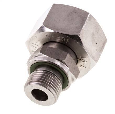 18L & G3/8'' Edelstahl, gerade drehbar mit Außengewinde 315 bar FKM Einstellbar ISO 8434-1