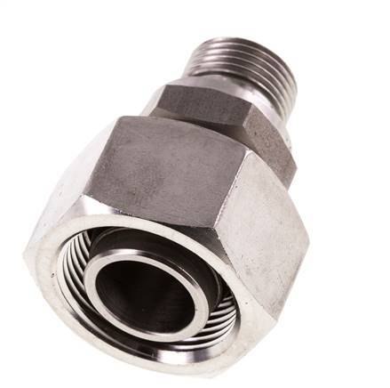 18L & G3/8'' Edelstahl, gerade drehbar mit Außengewinde 315 bar FKM Einstellbar ISO 8434-1