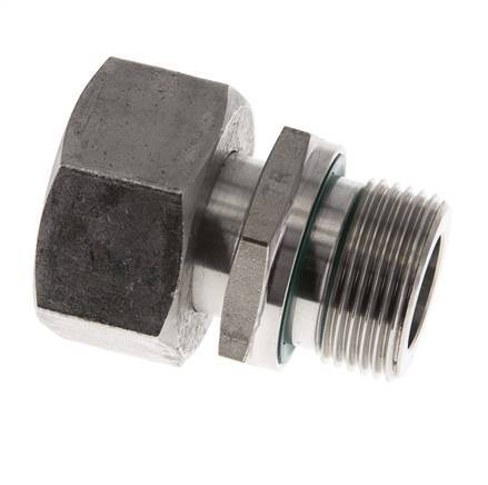 22L & G3/4'' Edelstahl gerade drehbar mit Außengewinde 160 bar FKM Einstellbar ISO 8434-1