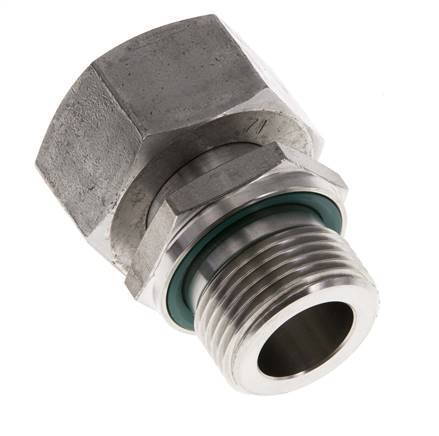 22L & G3/4'' Edelstahl gerade drehbar mit Außengewinde 160 bar FKM Einstellbar ISO 8434-1