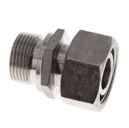 22L & G3/4'' Edelstahl gerade drehbar mit Außengewinde 160 bar FKM Einstellbar ISO 8434-1