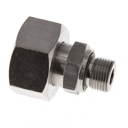 22L & G3/8'' Edelstahl gerade drehbar mit Außengewinde 160 bar FKM Einstellbar ISO 8434-1