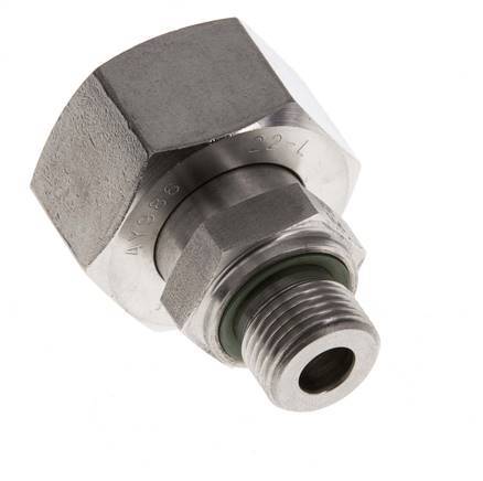 22L & G3/8'' Edelstahl gerade drehbar mit Außengewinde 160 bar FKM Einstellbar ISO 8434-1