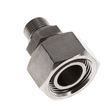 22L & G3/8'' Edelstahl gerade drehbar mit Außengewinde 160 bar FKM Einstellbar ISO 8434-1