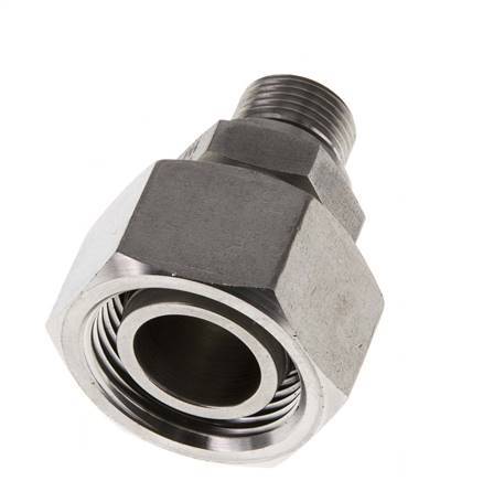 22L & G3/8'' Edelstahl gerade drehbar mit Außengewinde 160 bar FKM Einstellbar ISO 8434-1