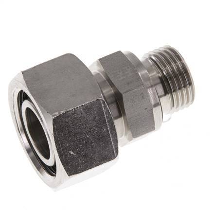 22L & G1/2'' Edelstahl, gerade drehbar mit Außengewinde 160 bar FKM Einstellbar ISO 8434-1