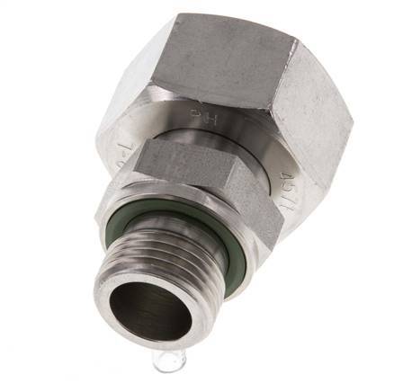 22L & G1/2'' Edelstahl, gerade drehbar mit Außengewinde 160 bar FKM Einstellbar ISO 8434-1