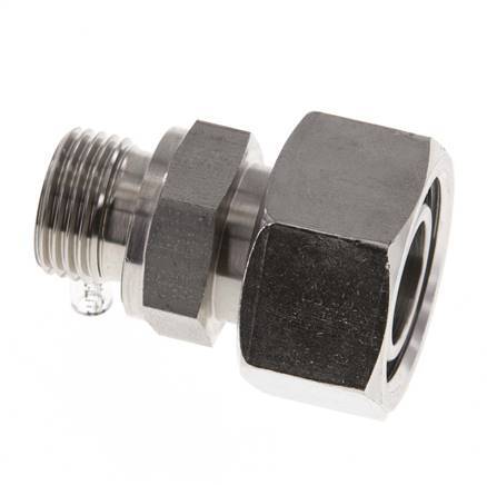 22L & G1/2'' Edelstahl, gerade drehbar mit Außengewinde 160 bar FKM Einstellbar ISO 8434-1