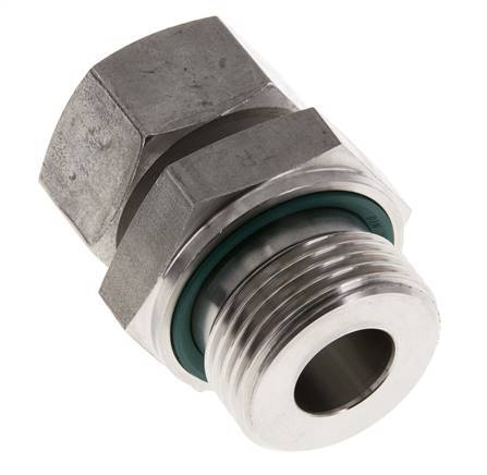 22L & G1'' Gerader Drehverschluss aus Edelstahl mit Außengewinde 160 bar FKM Einstellbar ISO 8434-1