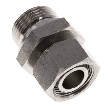 22L & G1'' Gerader Drehverschluss aus Edelstahl mit Außengewinde 160 bar FKM Einstellbar ISO 8434-1