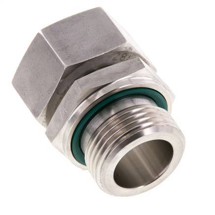 28L & G1'' Gerader Drehverschluss aus Edelstahl mit Außengewinde 160 bar FKM Einstellbar ISO 8434-1