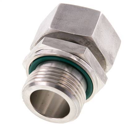 28L & G1'' Gerader Drehverschluss aus Edelstahl mit Außengewinde 160 bar FKM Einstellbar ISO 8434-1