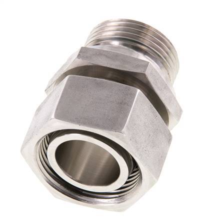 28L & G1'' Gerader Drehverschluss aus Edelstahl mit Außengewinde 160 bar FKM Einstellbar ISO 8434-1