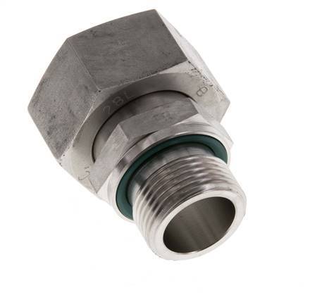 28L & G3/4'' Edelstahl gerade drehbar mit Außengewinde 160 bar FKM Einstellbar ISO 8434-1