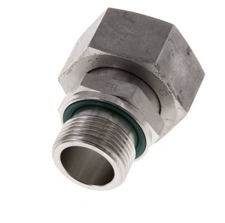 28L & G3/4'' Edelstahl gerade drehbar mit Außengewinde 160 bar FKM Einstellbar ISO 8434-1