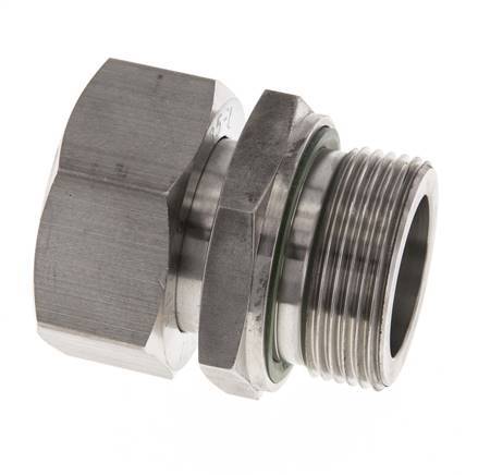35L & G1-1/4'' Edelstahl-Drehgelenk gerade mit Außengewinde 160 bar FKM Einstellbar ISO 8434-1