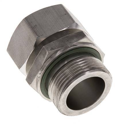 35L & G1-1/4'' Edelstahl-Drehgelenk gerade mit Außengewinde 160 bar FKM Einstellbar ISO 8434-1