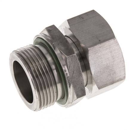35L & G1-1/4'' Edelstahl-Drehgelenk gerade mit Außengewinde 160 bar FKM Einstellbar ISO 8434-1