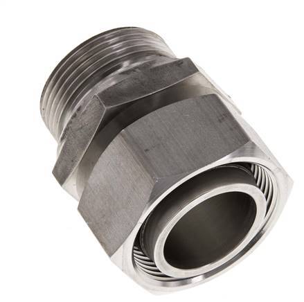 35L & G1-1/4'' Edelstahl-Drehgelenk gerade mit Außengewinde 160 bar FKM Einstellbar ISO 8434-1