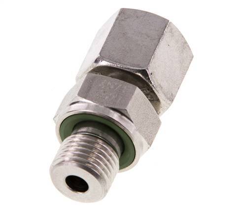 8S & G1/4'' Edelstahl-Drehgelenk gerade mit Außengewinde 630 bar FKM Einstellbar ISO 8434-1