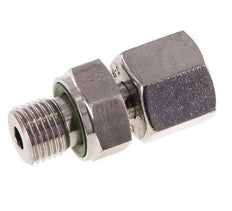 8S & G1/4'' Edelstahl-Drehgelenk gerade mit Außengewinde 630 bar FKM Einstellbar ISO 8434-1