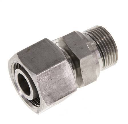 20S & G3/4'' Edelstahl-Drehgelenk gerade mit Außengewinde 400 bar FKM Einstellbar ISO 8434-1