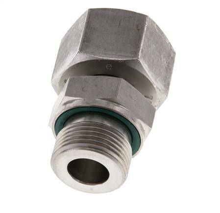 20S & G3/4'' Edelstahl-Drehgelenk gerade mit Außengewinde 400 bar FKM Einstellbar ISO 8434-1