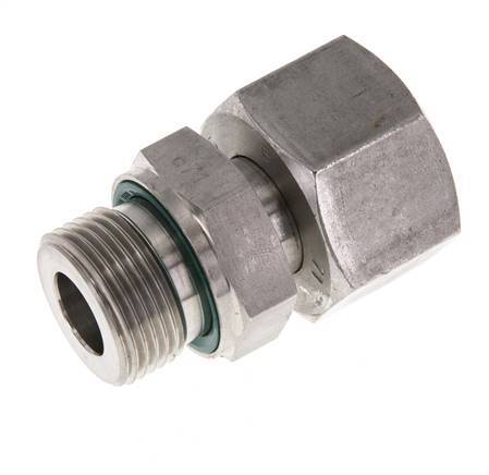 20S & G3/4'' Edelstahl-Drehgelenk gerade mit Außengewinde 400 bar FKM Einstellbar ISO 8434-1