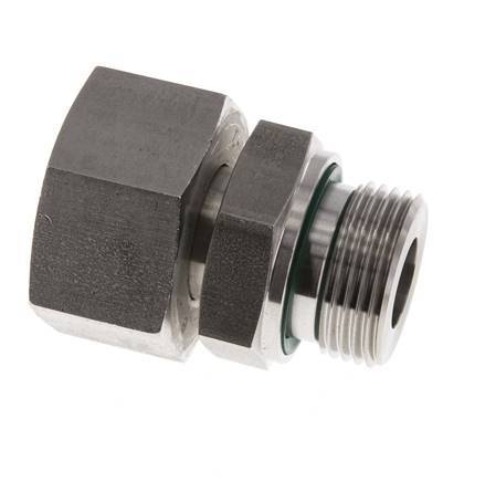 25S & G1'' Edelstahl-Drehgelenk gerade mit Außengewinde 400 bar FKM Einstellbar ISO 8434-1