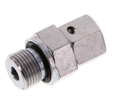10L & G3/8'' Verzinkter Stahl Gerades Drehgelenk mit Außengewinde 315 bar NBR O-Ring Dichtungskonus Einstellbar ISO 8434-1