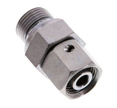 10L & G3/8'' Verzinkter Stahl Gerades Drehgelenk mit Außengewinde 315 bar NBR O-Ring Dichtungskonus Einstellbar ISO 8434-1