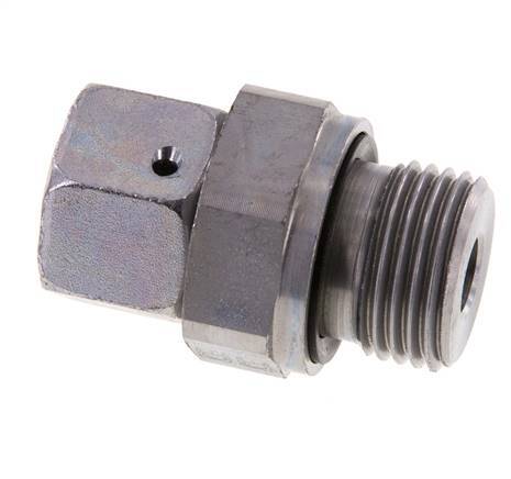 12L & G1/2'' Verzinkter Stahl Gerades Drehgelenk mit Außengewinde 315 bar NBR O-Ring Dichtungskonus Einstellbar ISO 8434-1