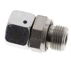 15L & G1/2'' Verzinkter Stahl Gerades Drehgelenk mit Außengewinde 315 bar NBR O-Ring Dichtungskonus Einstellbar ISO 8434-1